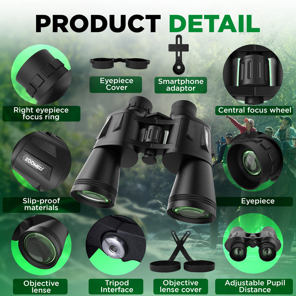 CB3008: 20x50 Binoculars with Phone Bracket Adaptor