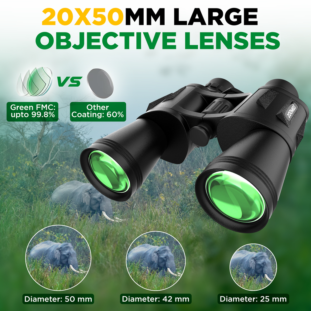 CB3008: 20x50 Binoculars with Phone Bracket Adaptor