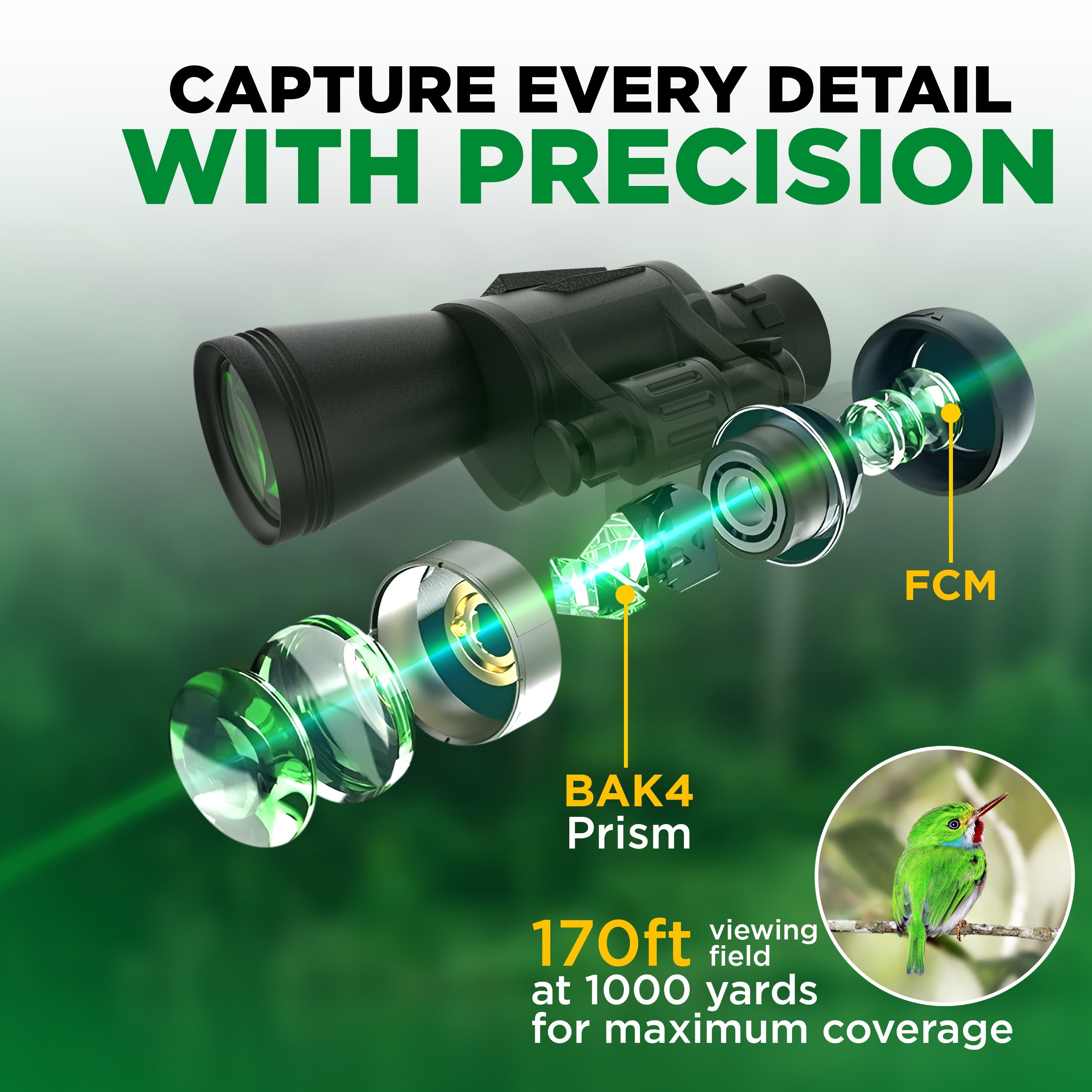 CB3008: 20x50 Binoculars with Phone Bracket Adaptor