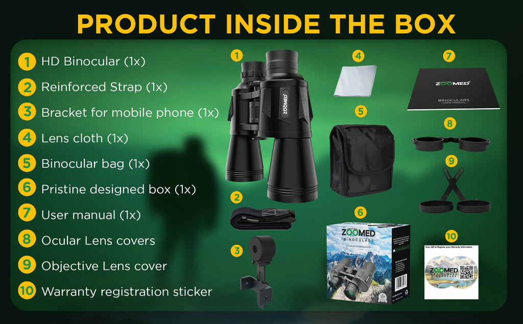 CB3008: 20x50 Binoculars with Phone Bracket Adaptor