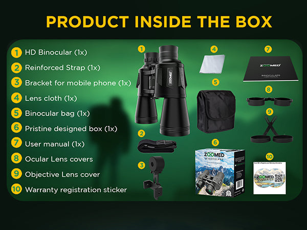 CB3008: 20x50 Binoculars with Phone Bracket Adaptor