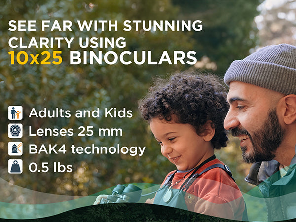 CB007: 10X25 Compact Binoculars